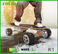 ride Fosjoas K1 electric longboards in snow
