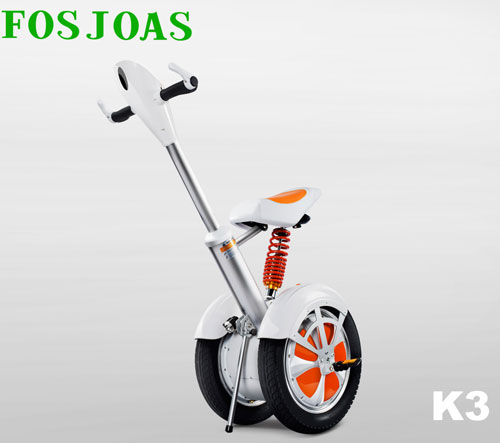 two wheel saddle-equipped self-balancing scooter